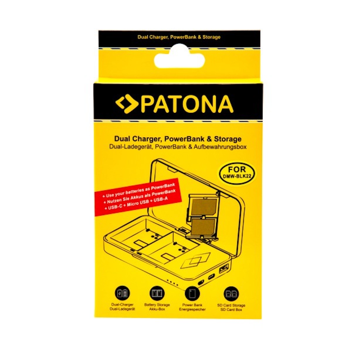 Patona Dual Ladegerät für Panasonic DMW-BLK22