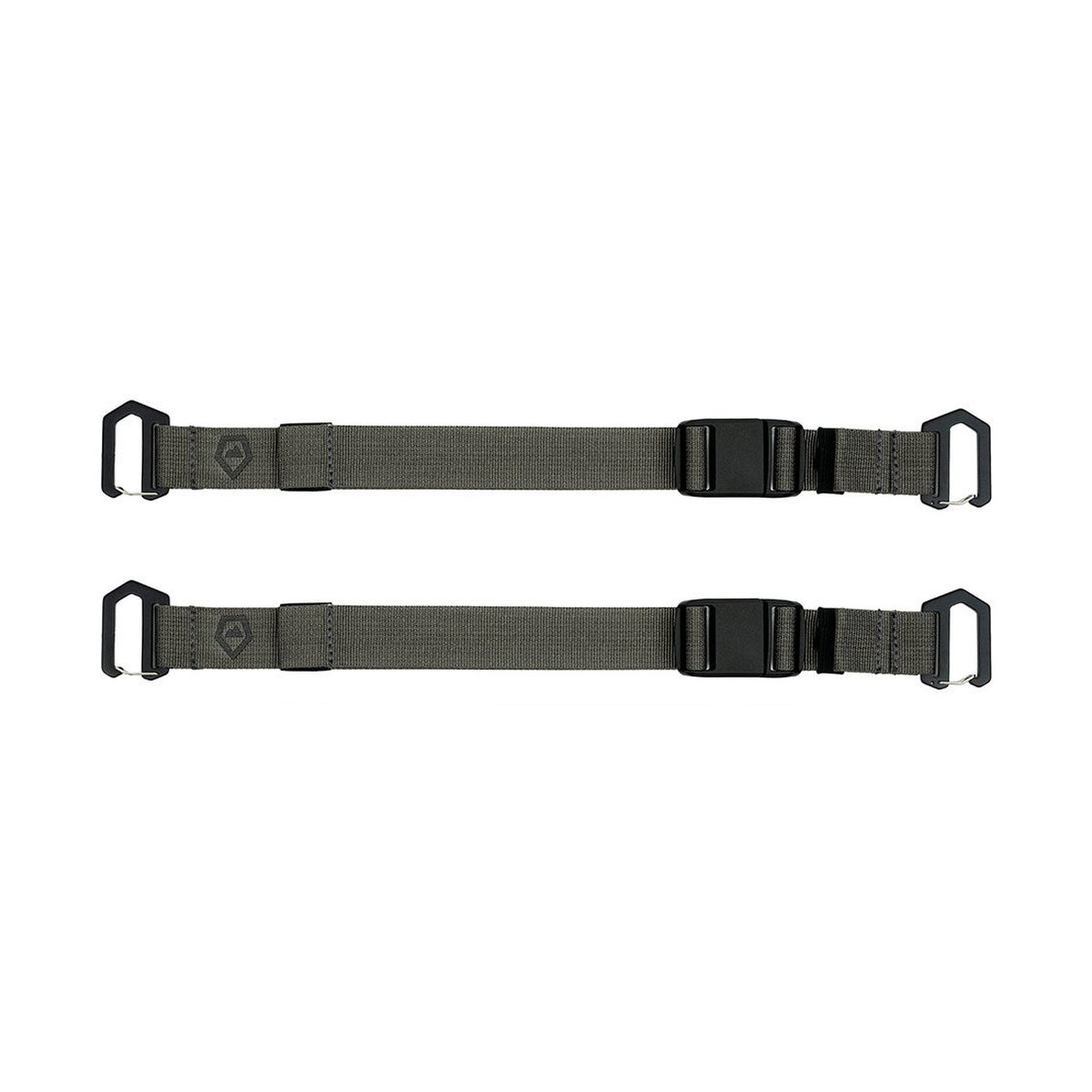 WANDRD PREMIUM ACCESSORY STRAP WASATCH GREEN V2 - Lieferumfang: Zwei olivgrüne Riemen mit schwarzen Schnallen und Haken