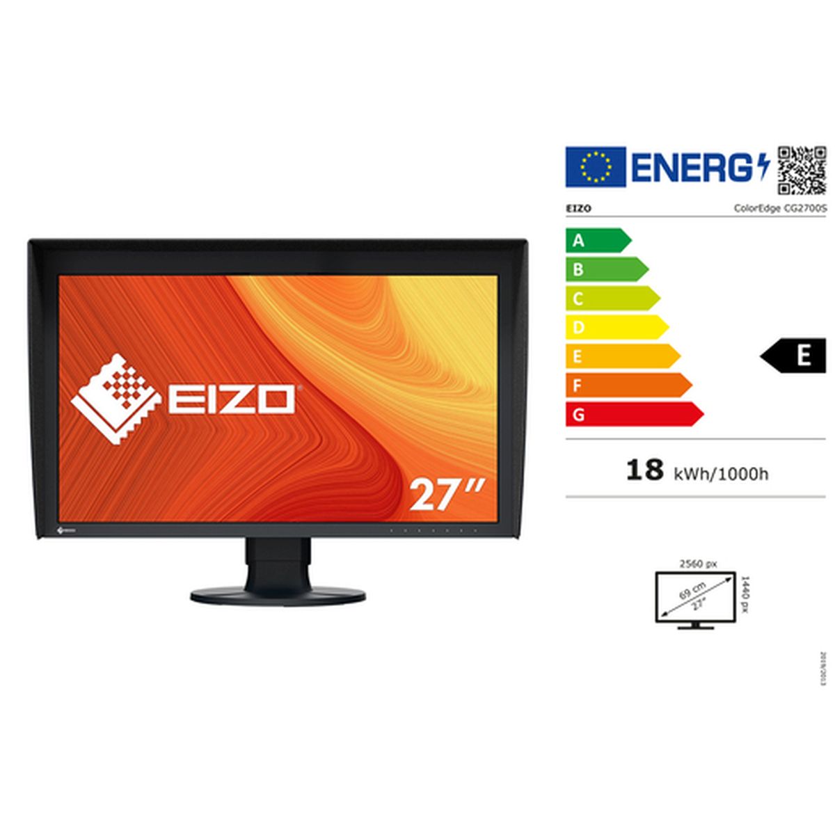 Eizo CG2700S ColorEdge 68,5 cm (27") sw Grafikmonitor mit Lichtschutzblende
