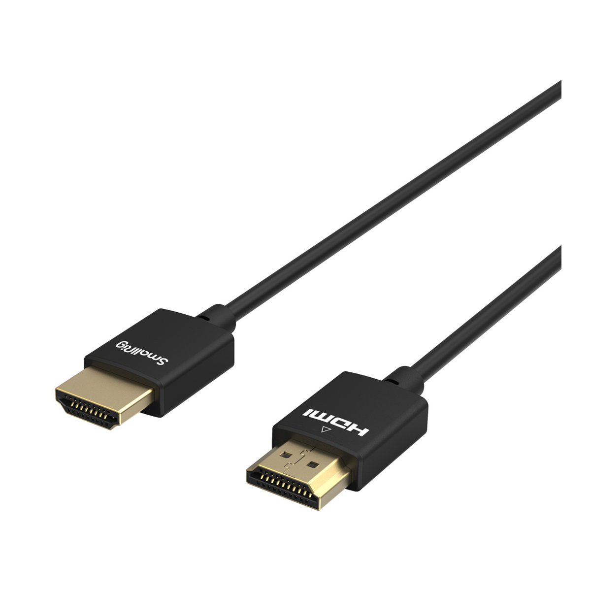 SmallRig 2957B Ultra Slim 4K HDMI 2.0 Kabel 55 cm (Typ A zu Typ A) - Freisteller: Schwarzes HDMI-Kabel mit goldfarbenen Steckern und SmallRig/HDMI-Logos SmallRig 2957B Ultra Slim 4K HDMI 2.0 Kabel 55 cm (Typ A zu Typ A) - Freisteller: Schwarzes HDMI-Kabel mit goldfarbenen Steckern und SmallRig/HDMI-Logos