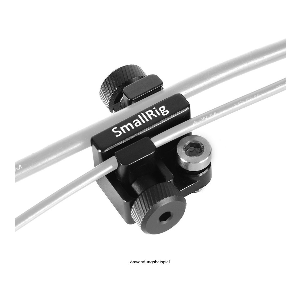 SmallRig 2333 Universal-Kabelklemme - Anwendungsbeispiel: SmallRig Kabelklemme fixiert zwei Kabel SmallRig 2333 Universal-Kabelklemme - Anwendungsbeispiel: SmallRig Kabelklemme fixiert zwei Kabel