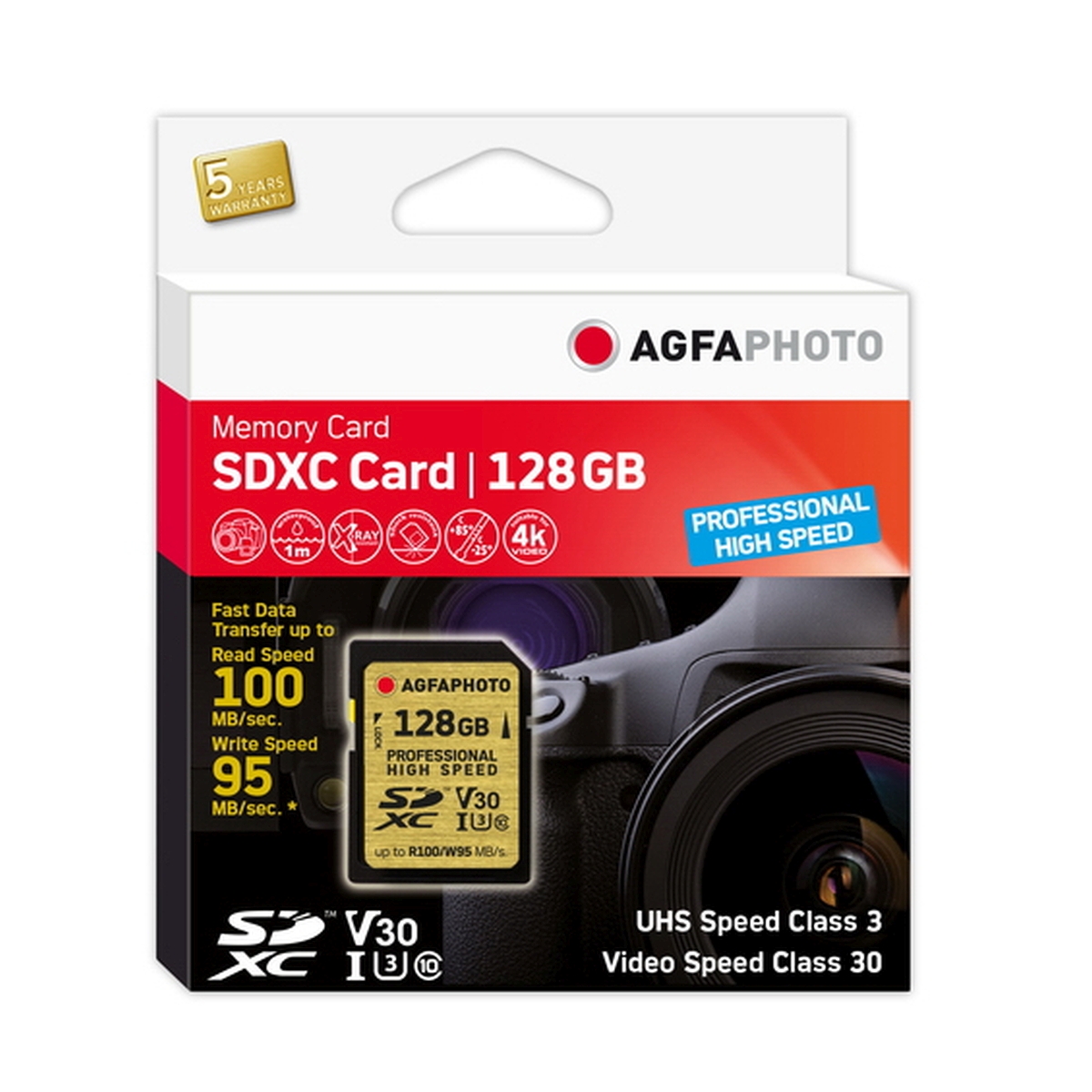 AgfaPhoto 128 GB SDXC-Karte UHS-I 100/95 MB/s