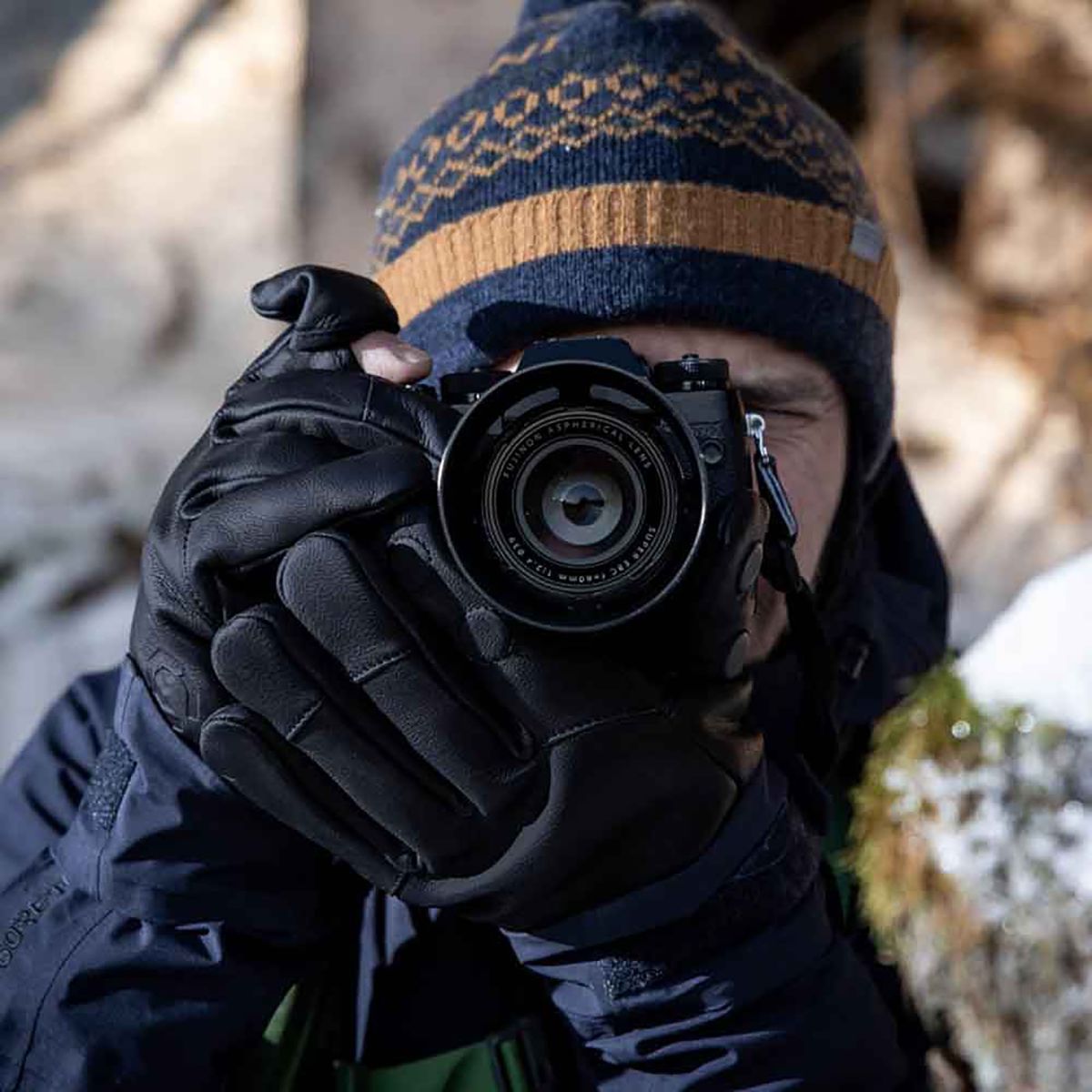 Vallerret Hatchet Leder-Fotohandschuhe XL Schwarz