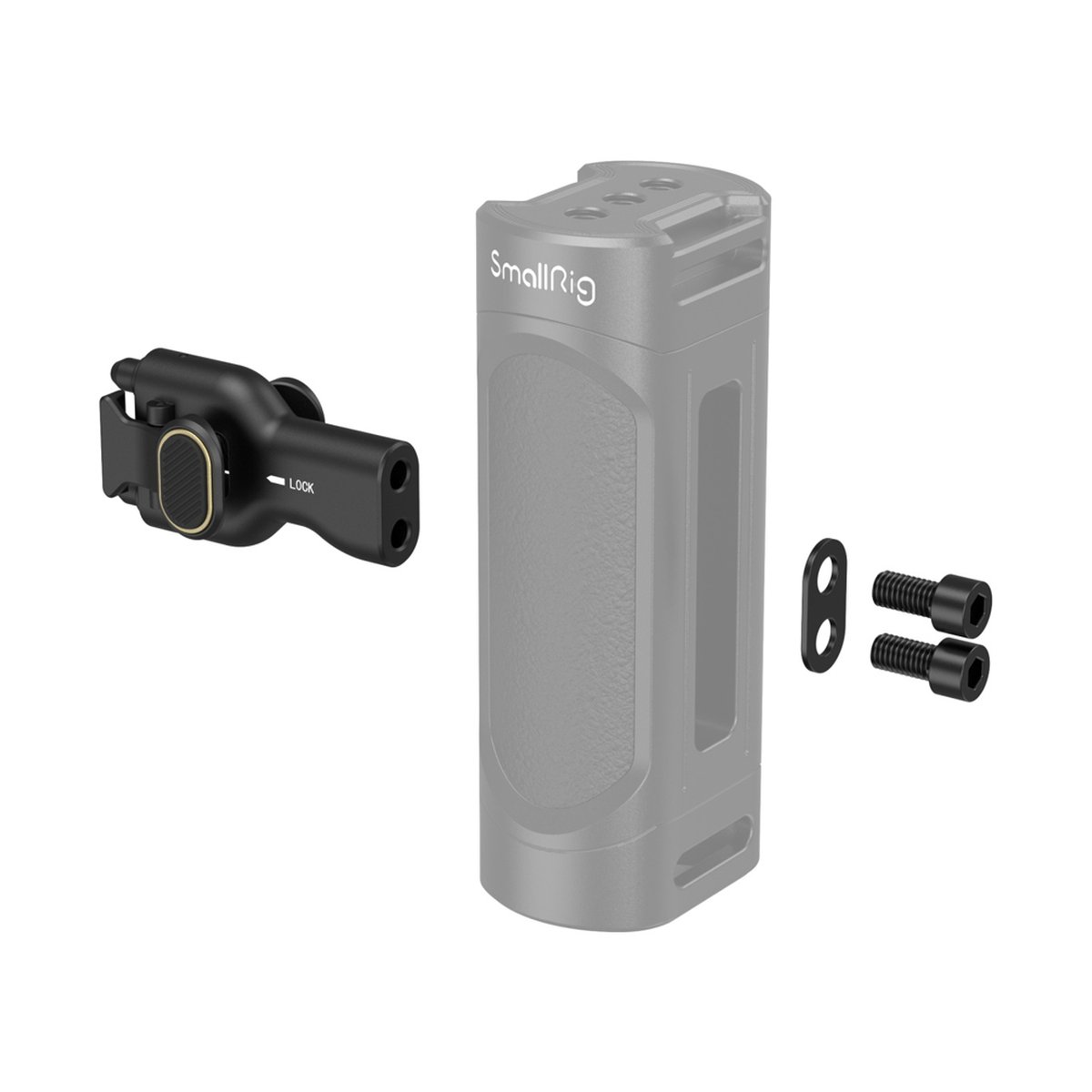 SmallRig 4404 Seitenhandgriff Schnellwechseladapter - Lieferumfang: SmallRig Handgriff, Schnellwechselplatte und Befestigungsmaterial