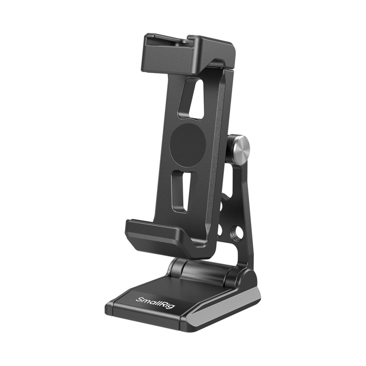 SmallRig 4611 Metal Phone Holder mit Arca Swiss Support - SmallRig Handyhalterung, Frontansicht im aufgeklappten Zustand