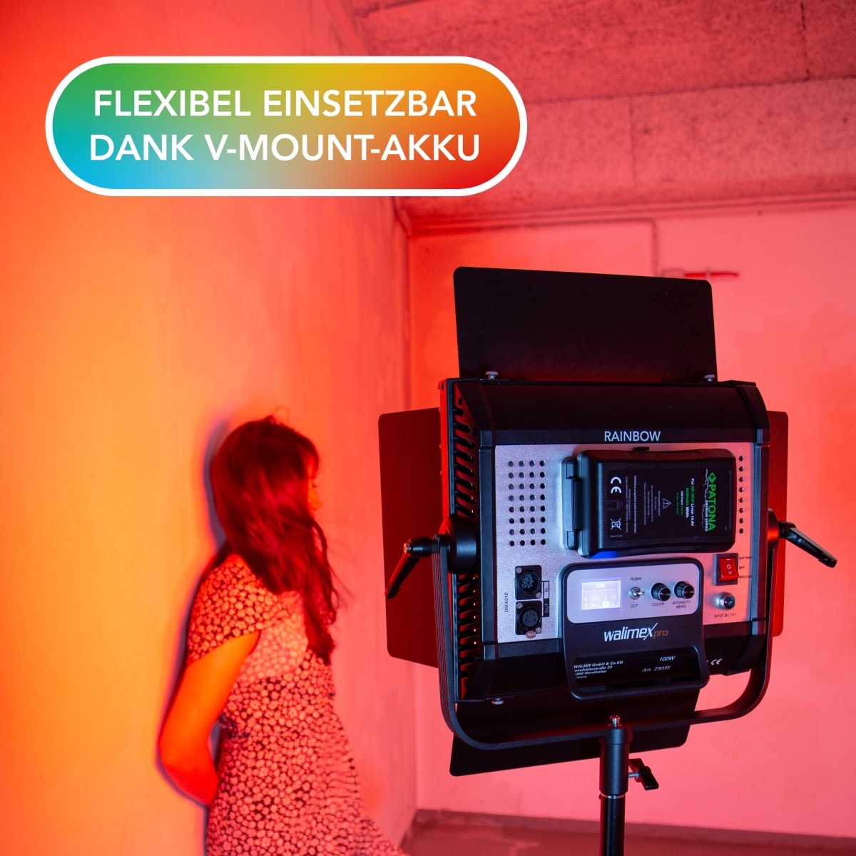 Walimex Pro Rainbow LED-RGB Leuchte 100 W