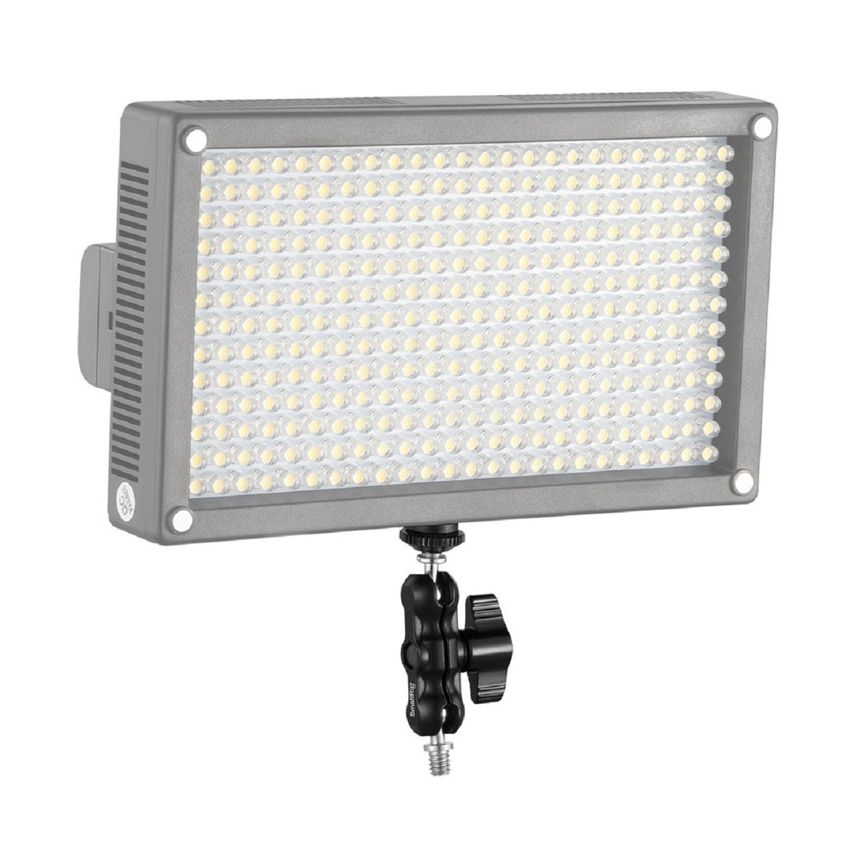 SmallRig 2157 Gelenkarm 11" mit kleinen Kugelkopf - Frontansicht LED-Videoleuchte mit SmallRig Montagearm SmallRig 2157 Gelenkarm 11" mit kleinen Kugelkopf - Frontansicht LED-Videoleuchte mit SmallRig Montagearm