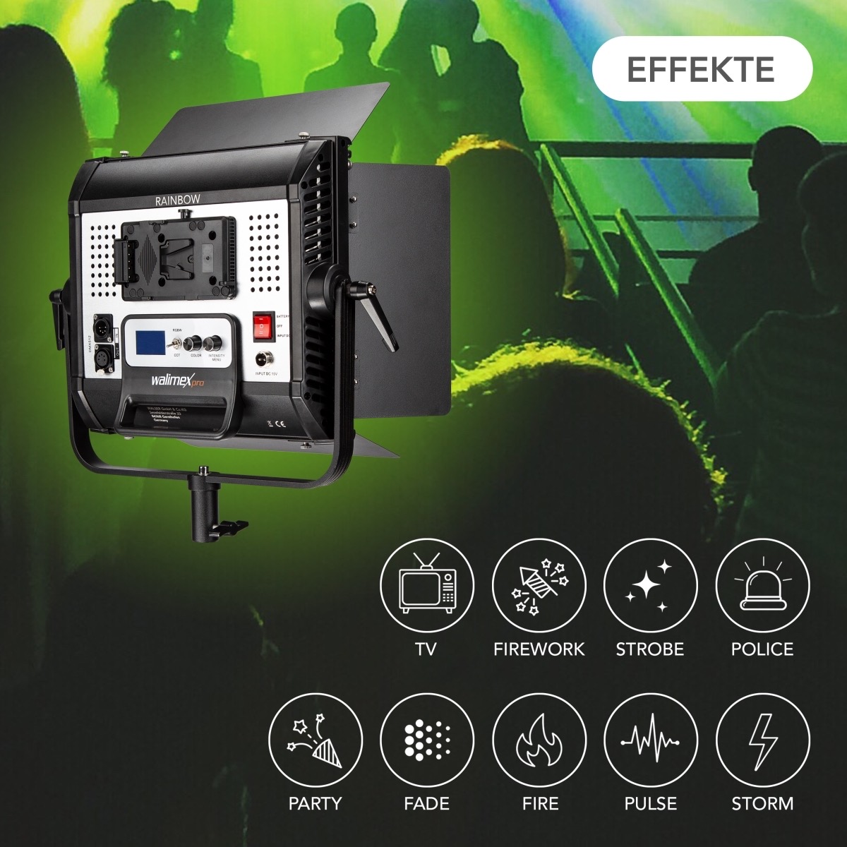 Walimex Pro Rainbow LED-RGB Leuchte 100 W