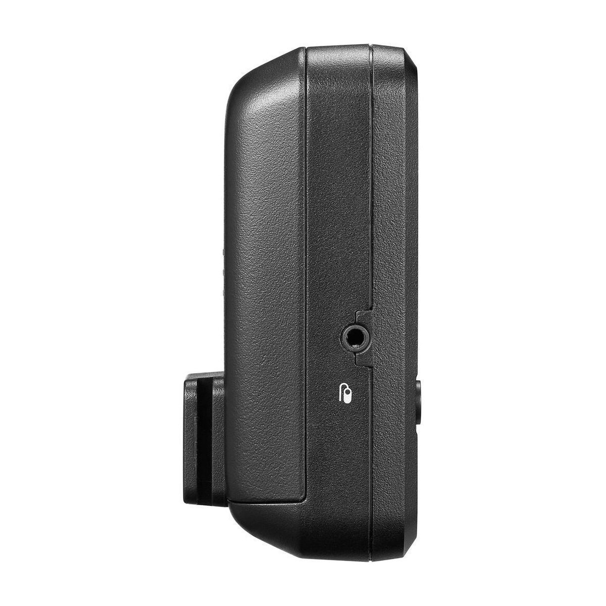 Godox Digital Timer Remote TR-N3 Nikon - Seitenansicht des Geräts mit Klinkenanschluss und Kensington-Sicherheitsslot