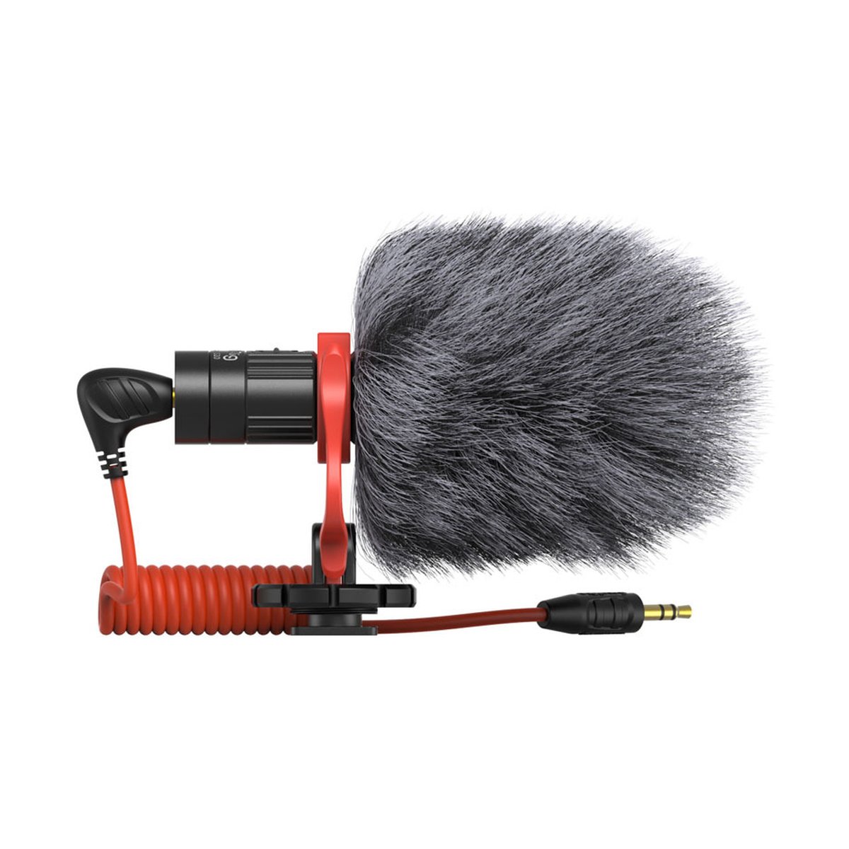 SmallRig 3468 Forevala S20 Mikrofon für Kamera - Shotgun-Mikrofon mit Fell-Windschutz, Shock Mount und Spiralkabel, Seitenansicht