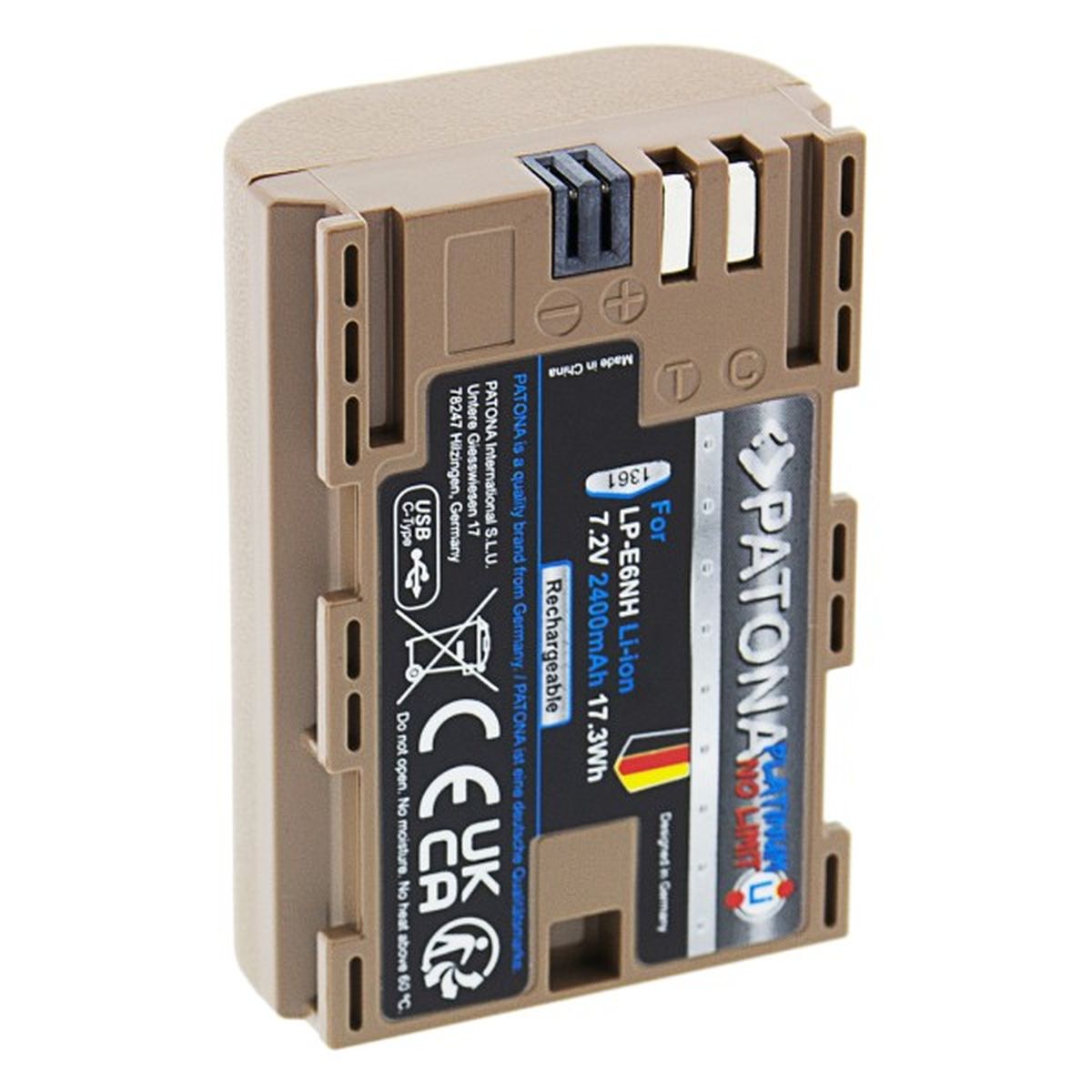 Patona Platinum Akku mit USB-C Input Canon LP-E6NH