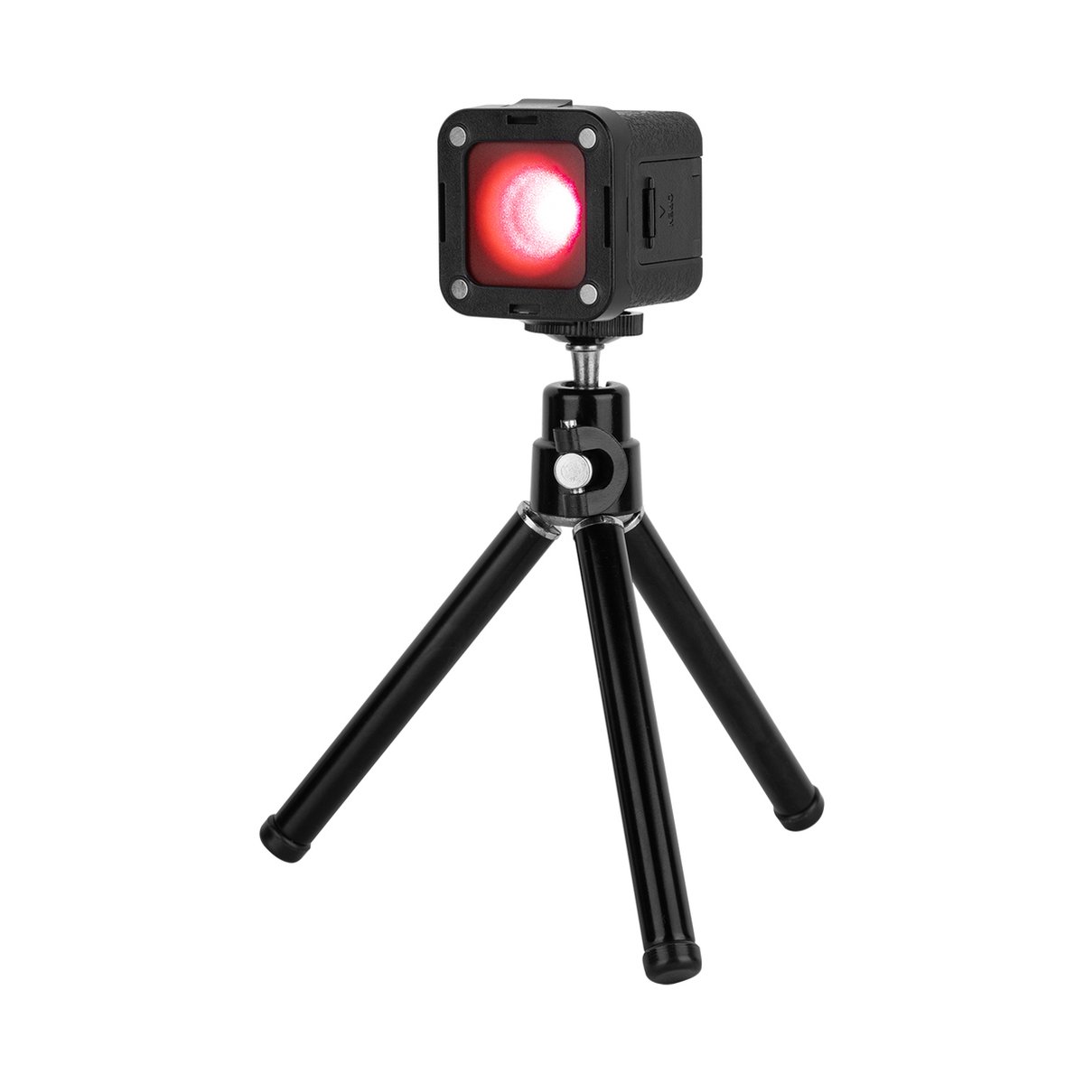 SmallRig 3469 RM01 LED Videolicht Kit - Rote Würfel-LED-Leuchte auf Ministativ