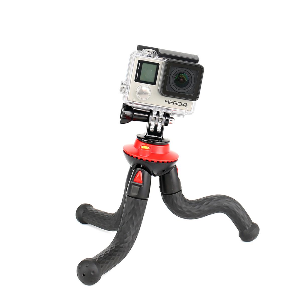 fotopro_ufo_mini_schwarz_rot_stativ_mit_telefon-__gopro-halterung_050353970408
