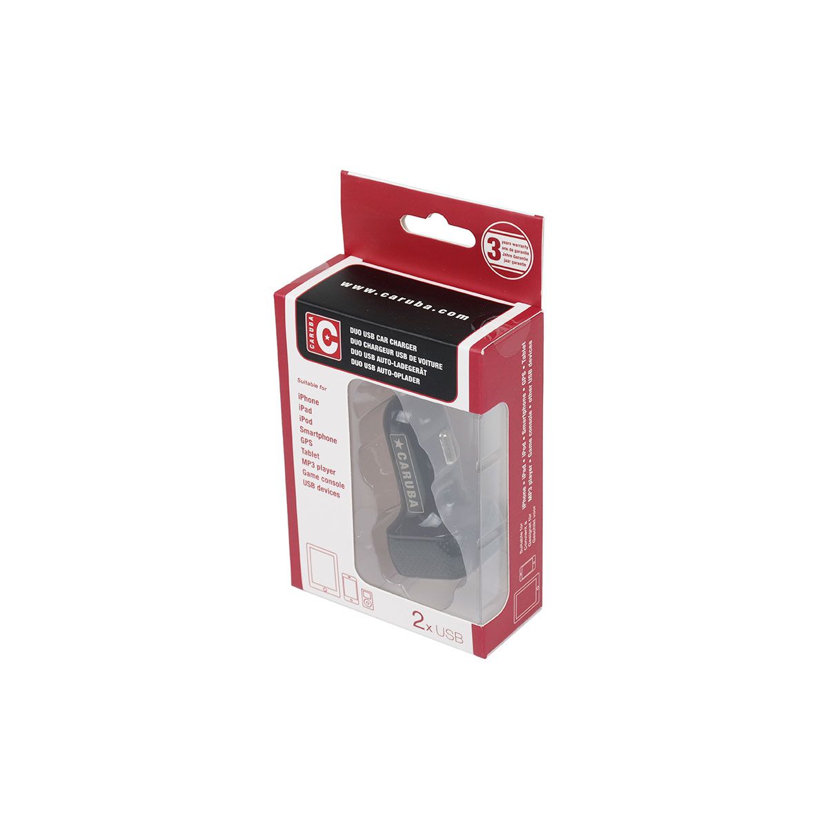 Caruba Duo USB Auto-Ladegerät 4,8 Ampere schwarz