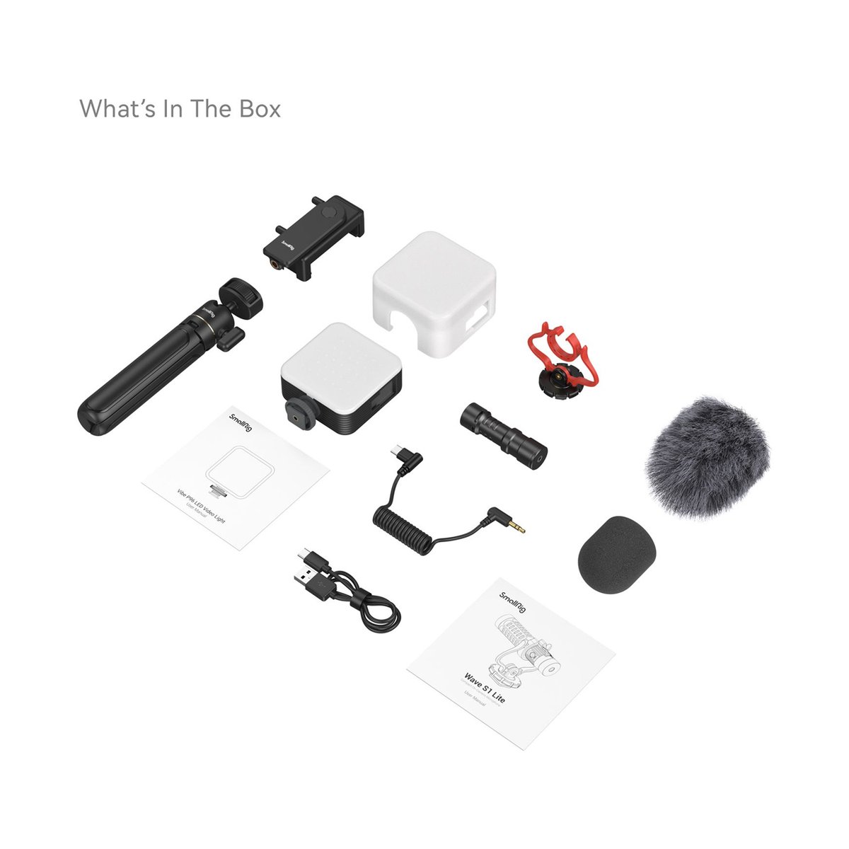SmallRig 4369 Smartphone Vlog Stativ Kit VK-50 Erweiterte Version - Lieferumfang