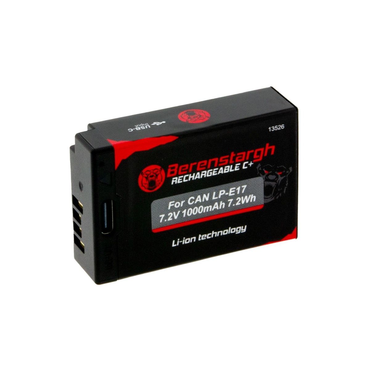 Berenstargh Akku mit USB-C für Canon LP-E17