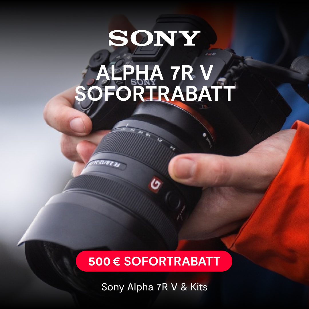 Sony Alpha 7R V Angebot mit 500 € Sofortrabatt und Kombirabatt
