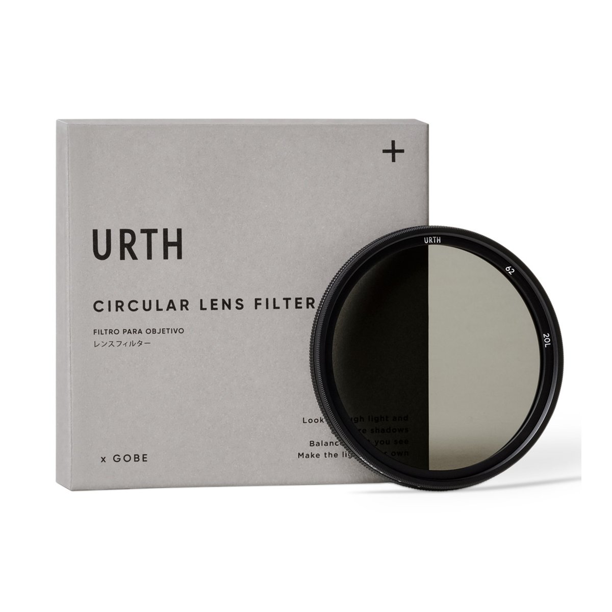 Urth 62mm ND2-32 (1-5 Stop) Variable ND Objektivfilter (Plus+) - Lieferumfang: Urth Circular Lens Filter und Verpackung