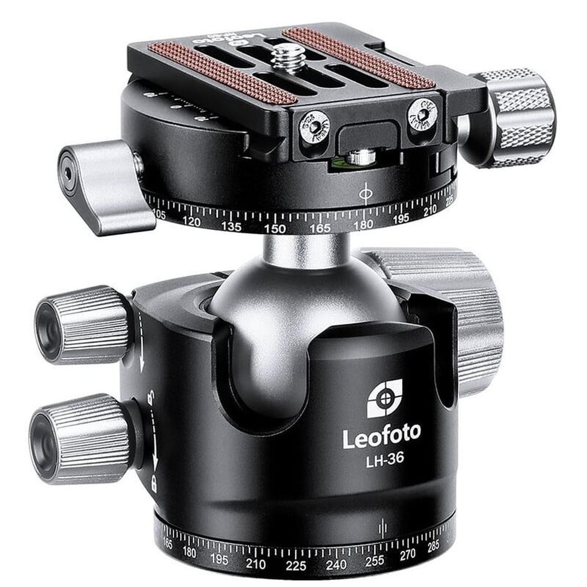 Leofoto Stativ-Kugelkopf LH-36R, Dual-Panoramafunktion + Schnellwechselplatte NP-50 Leofoto Stativ-Kugelkopf LH-36R, Dual-Panoramafunktion + Schnellwechselplatte NP-50