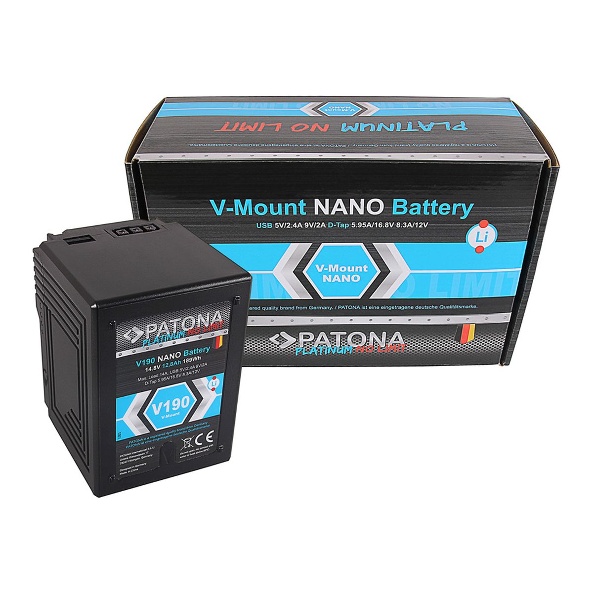 Patona Platinum NANO V190 V-Mount 189Wh Patona Platinum NANO V190 V-Mount 189Wh
