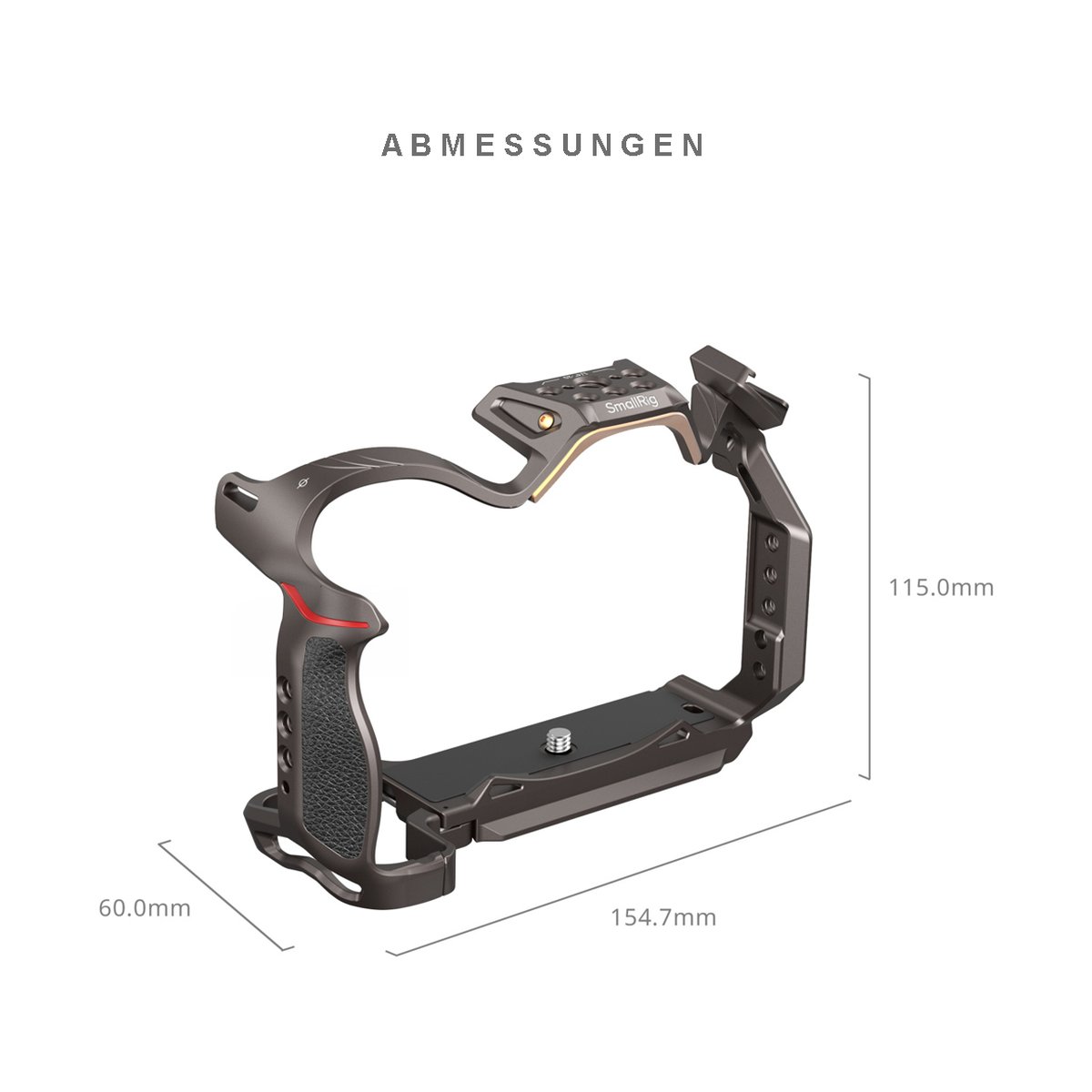 SmallRig 4521 Night Eagle Cage für Nikon Z 6III - Abmessungen des Kamerakäfigs