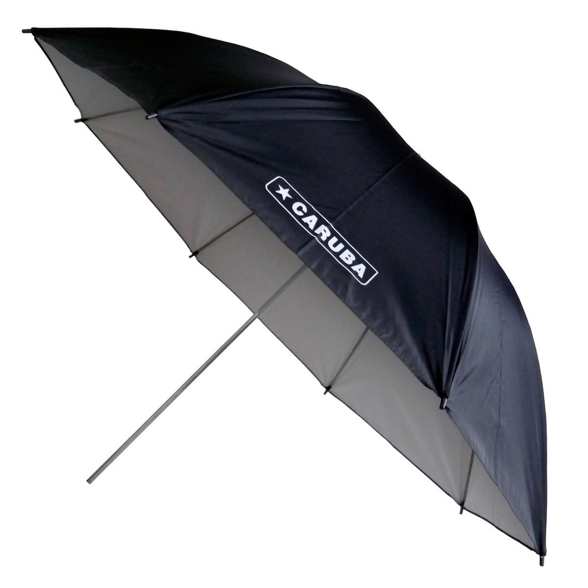 Caruba Blitzschirm Weiß / Schwarz 109cm