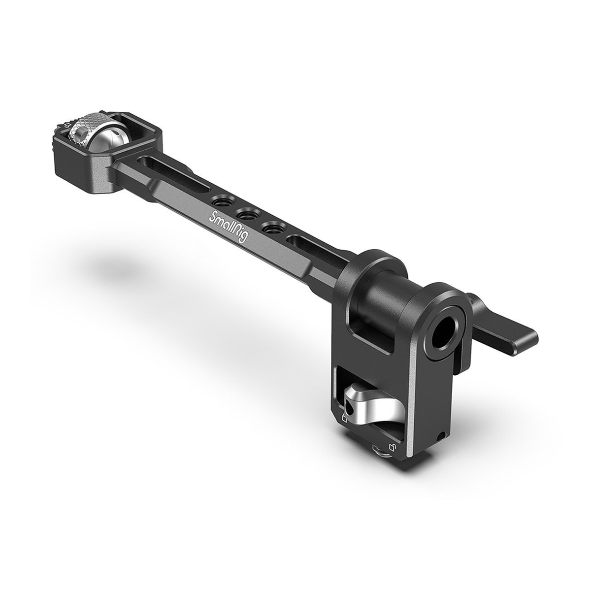 SmallRig 2889 Adjustable Monitor Mount für Gimbals - Schrägansicht des SmallRig Gelenkarms mit Kugelkopf und Schnellspannhebel.