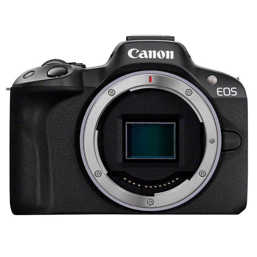 Canon EOS R50 kompakte APS-C Fotokamera mit RF-S-Mount – Frontansicht