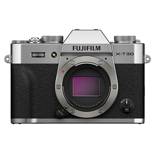 Fujifilm kompakte APS-C Systemkamera aus dem X-System mit Sensoransicht im Produktbild