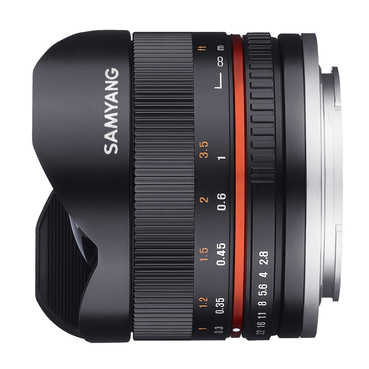 Samyang MF 8 mm 1:2,8 Fisheye II für Fujifilm XF Schwarz