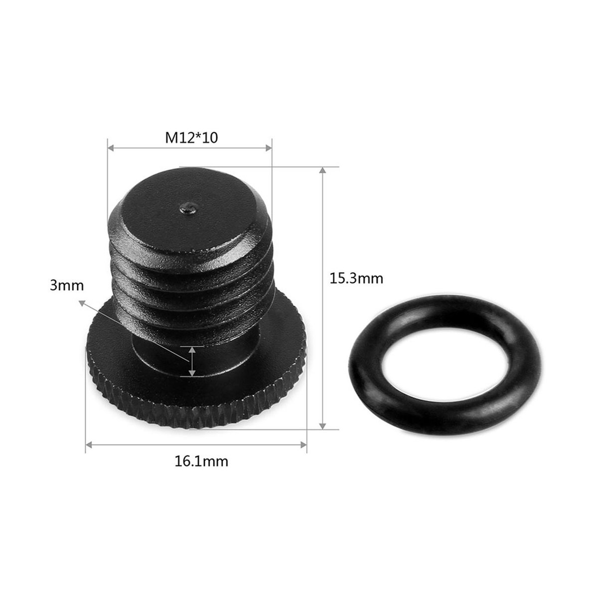 SmallRig 1617 M12-Rod-Abdeckung (4er-Pack) Abdeckung für 15 mm-Rods - Lieferumfang: M12*10 Schraube und O-Ring mit genauen Maßen.