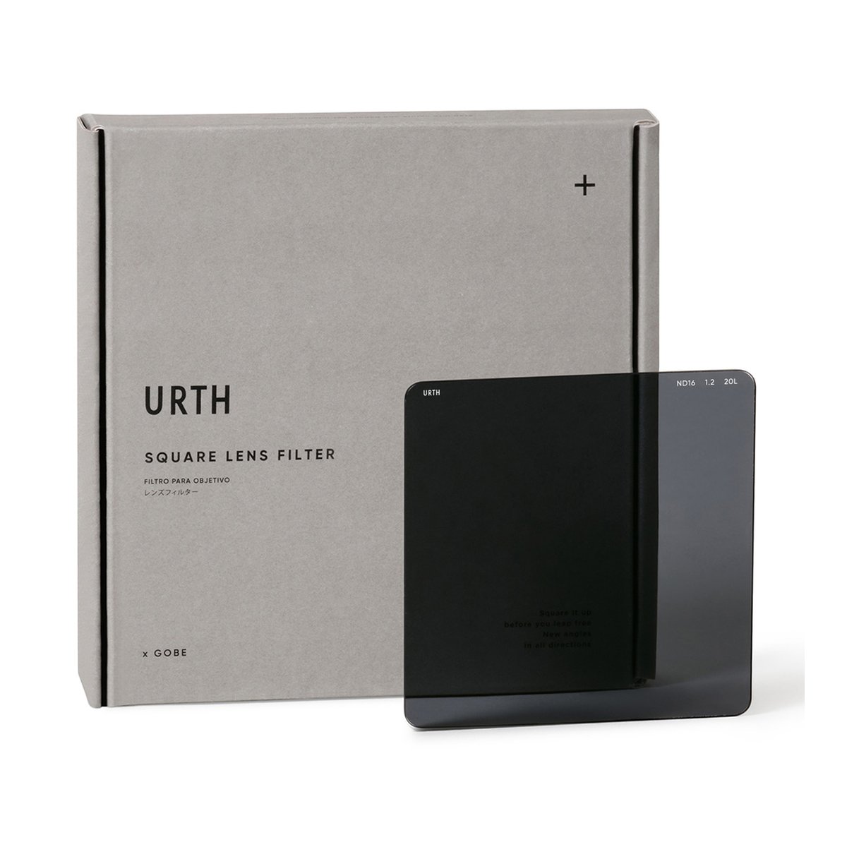 Urth 100 x 100mm ND16 (4 Stop) Filter (Plus+) - Lieferumfang: Urth Quadrat-Objektivfilter und seine Verpackung. Urth 100 x 100mm ND16 (4 Stop) Filter (Plus+) - Lieferumfang: Urth Quadrat-Objektivfilter und seine Verpackung.