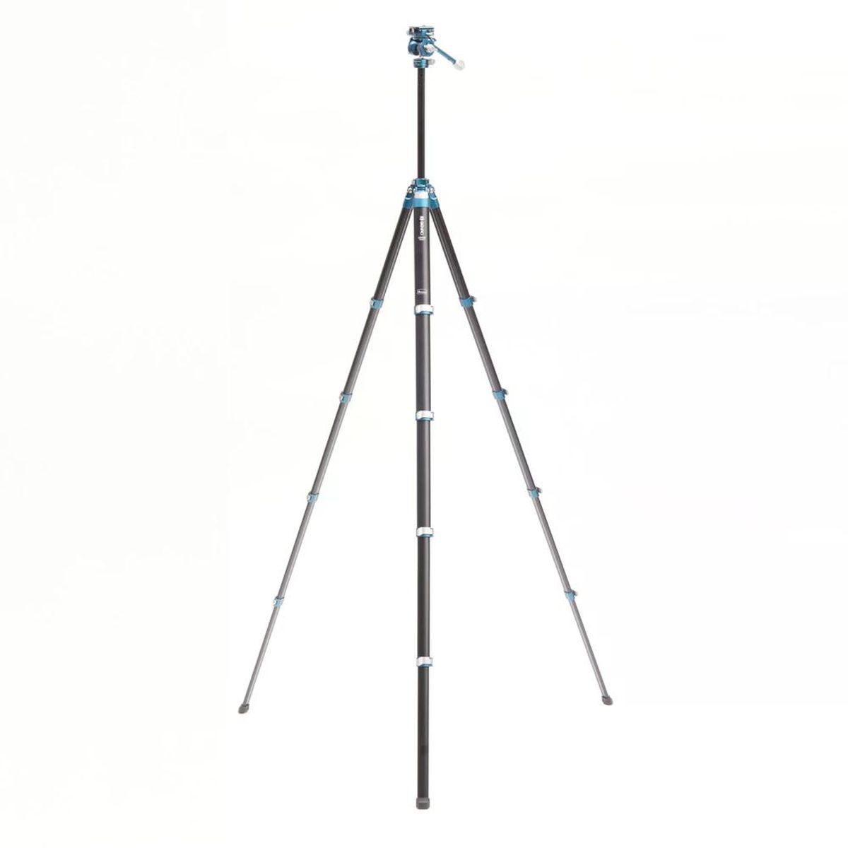  Benro Cyanbird Aluminium Stativ mit FS20PRO Kopf Gesamtansicht ausgeklappt Arbeitsstellung