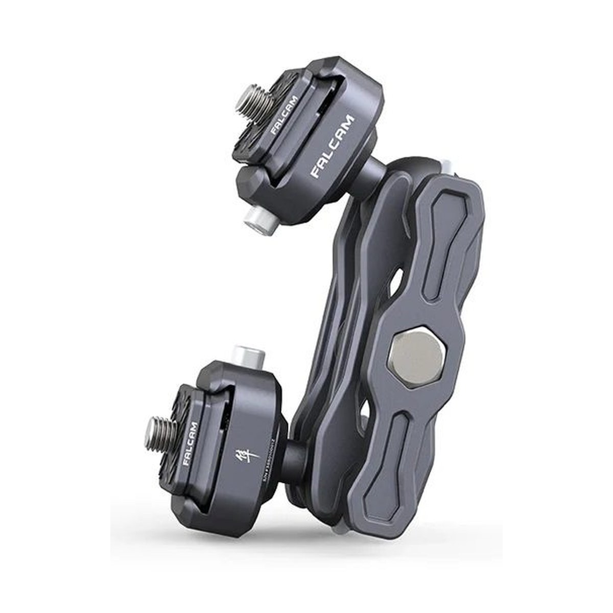 Falcam F22 Dual Quick Release Monitor Mount Kit 2548 - Schräger Blick auf einen Falcam Gelenkarm.