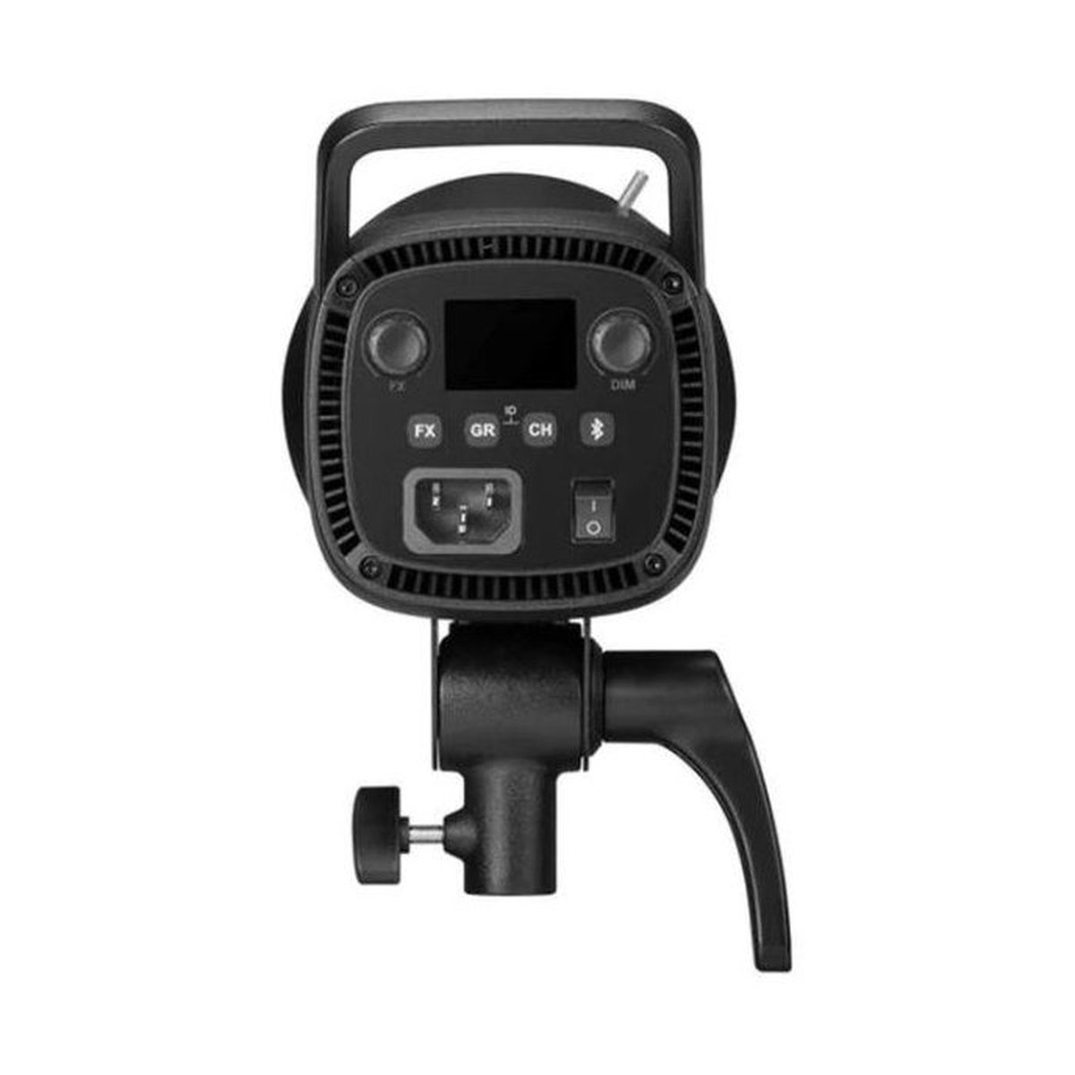 Godox SL60IID LED Video Light - Rückansicht eines LED-Dauerlichts mit Bedienfeld, Display und Netzanschluss.