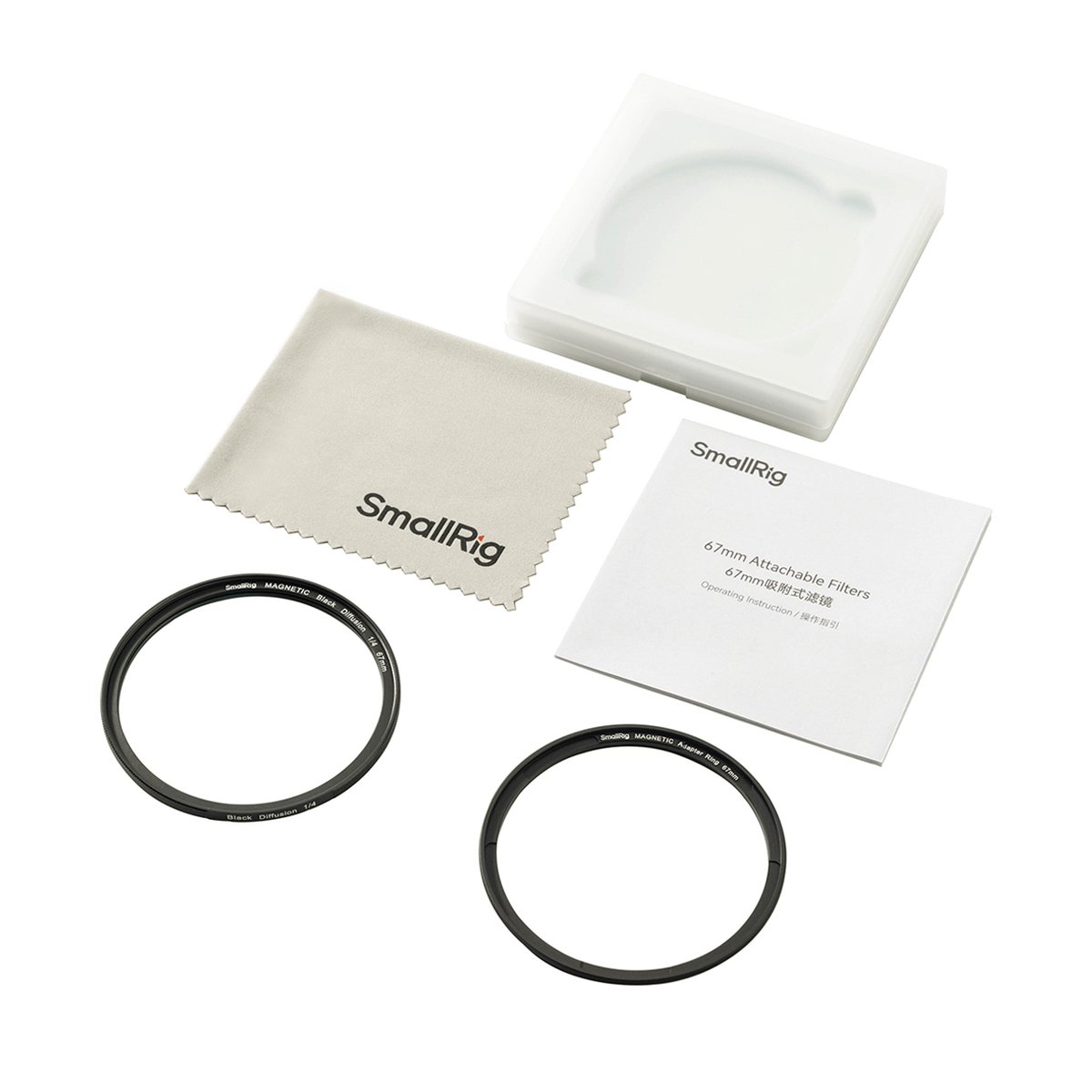 SmallRig 4583 Attachable 1/4 Effect Black Mist Filter 67 mm - Lieferumfang
