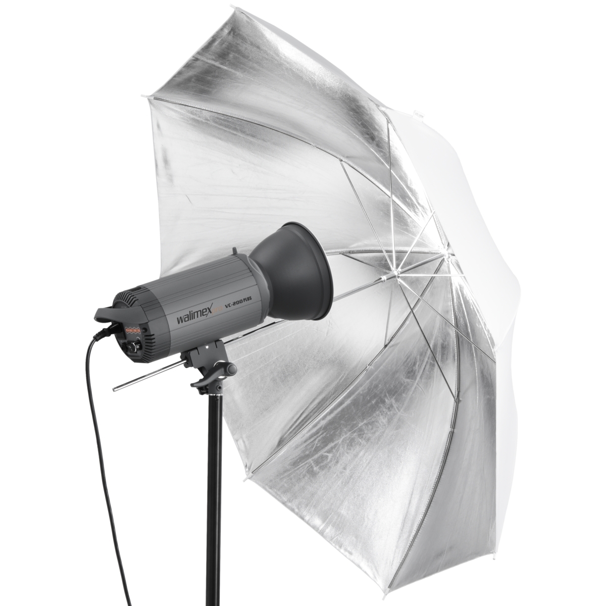 Walimex pro Reflexschirm weiß/silber, 109 cm