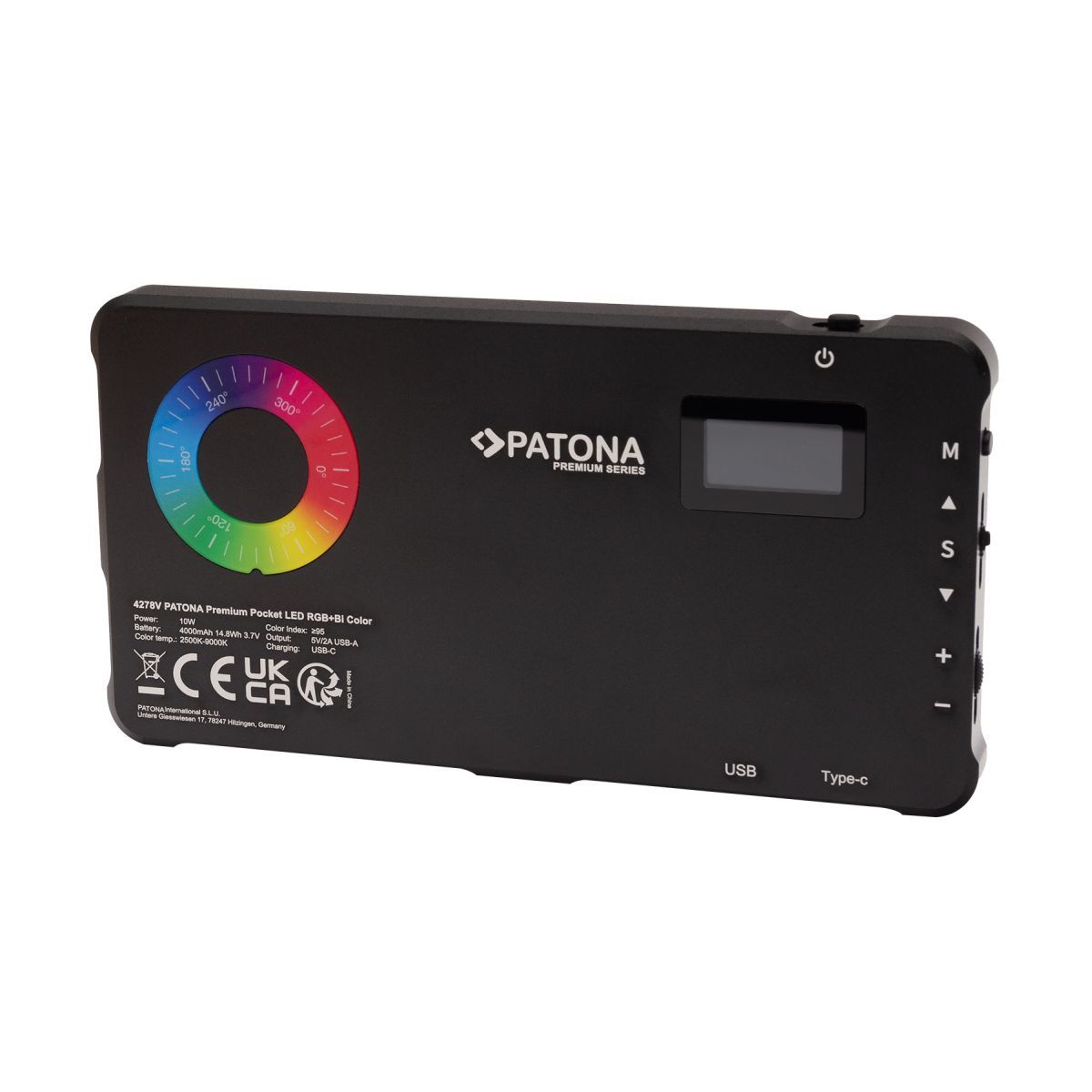 PATONA Premium RGB Taschen-Videolicht mit Powerbankfunktion PATONA Premium RGB Taschen-Videolicht mit Powerbankfunktion
