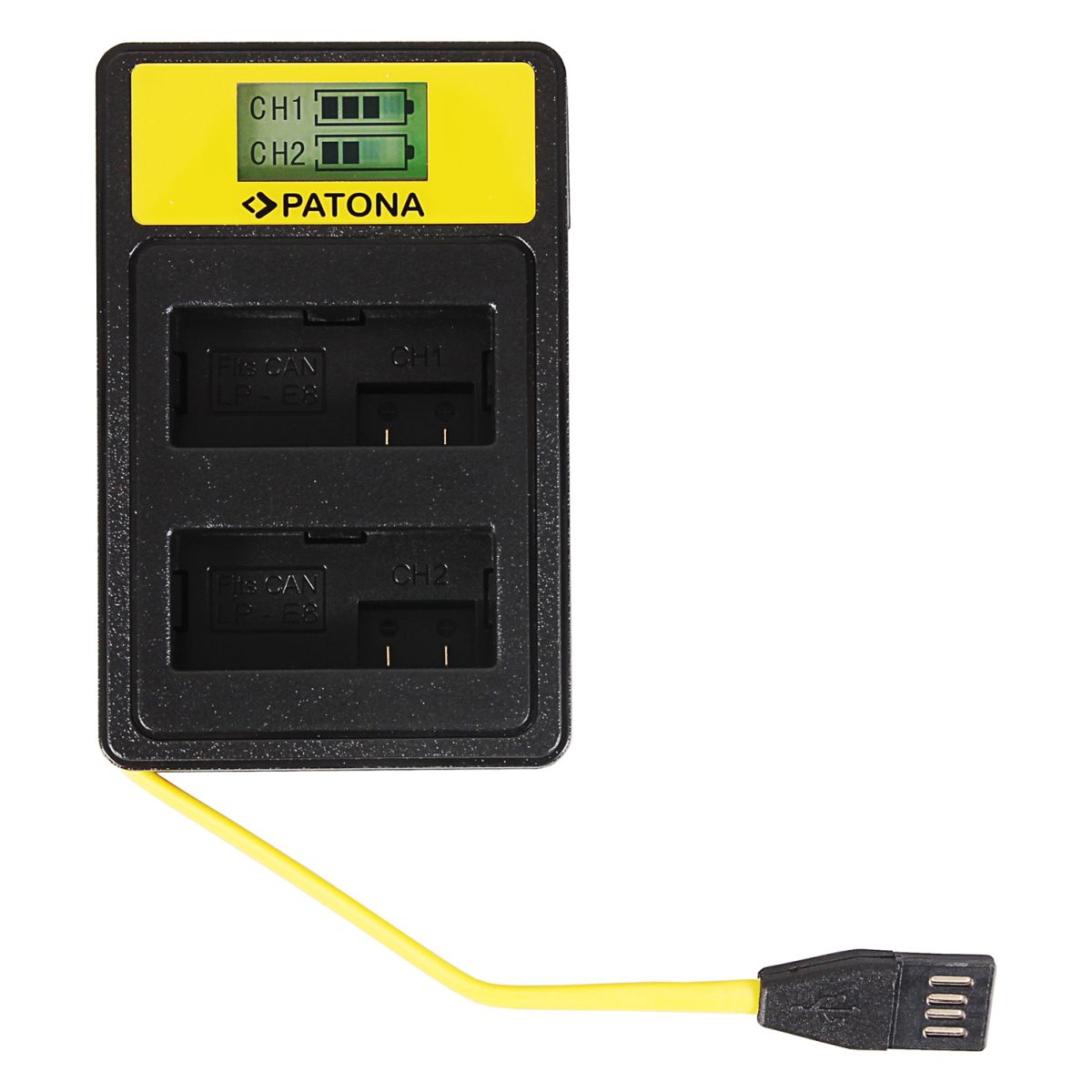 Patona Dual LCD USB Ladegerät Canon LP-E8 Patona Dual LCD USB Ladegerät Canon LP-E8