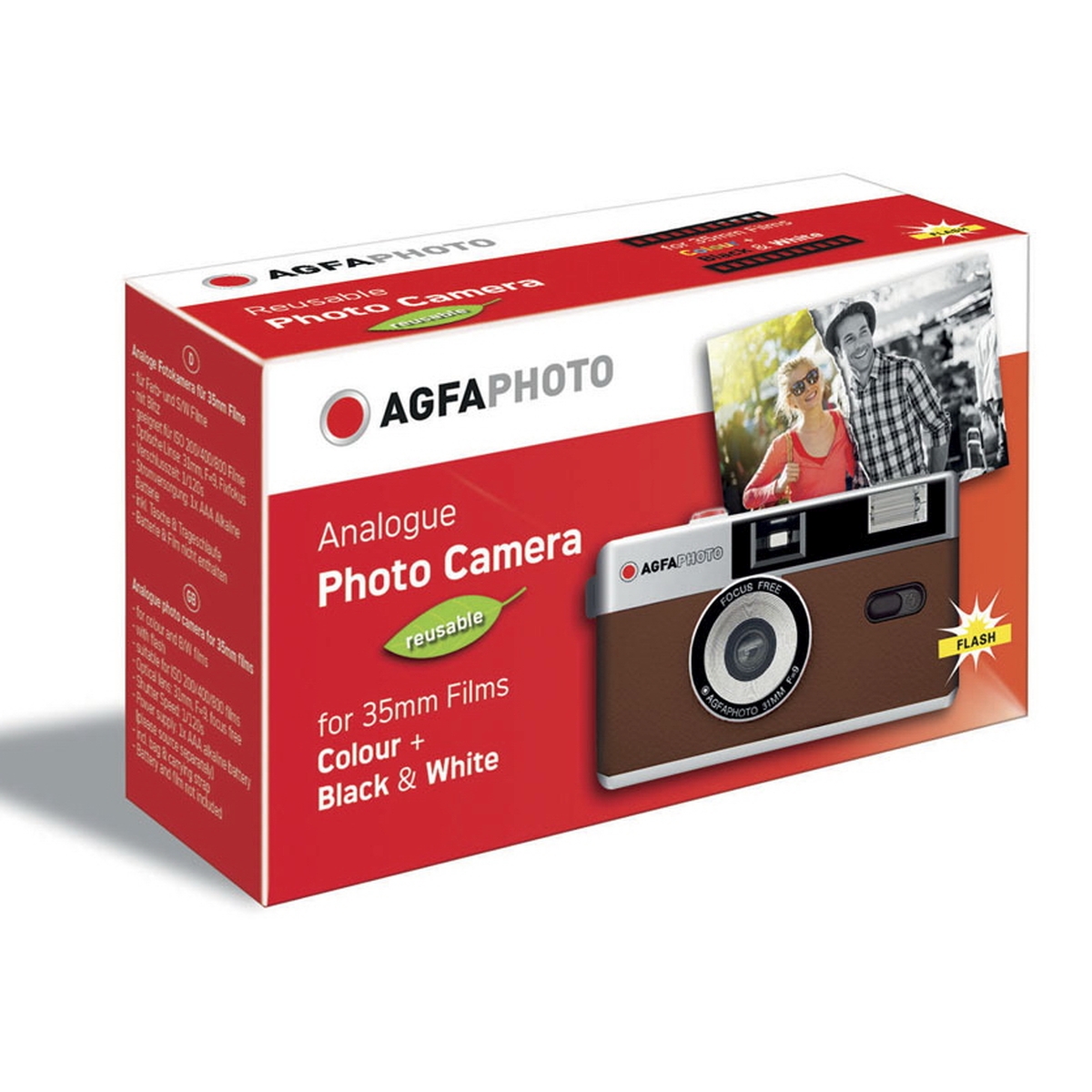 AgfaPhoto Reusable Camera Brown Kleinbildkamera
