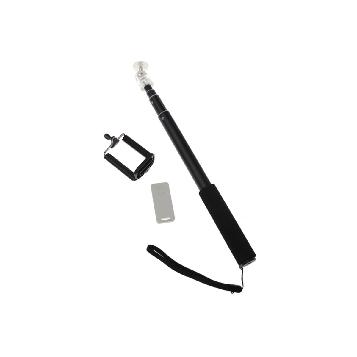 Caruba Selfie Stick + Halterung + Fernbedienung für IOS/Android Weiß