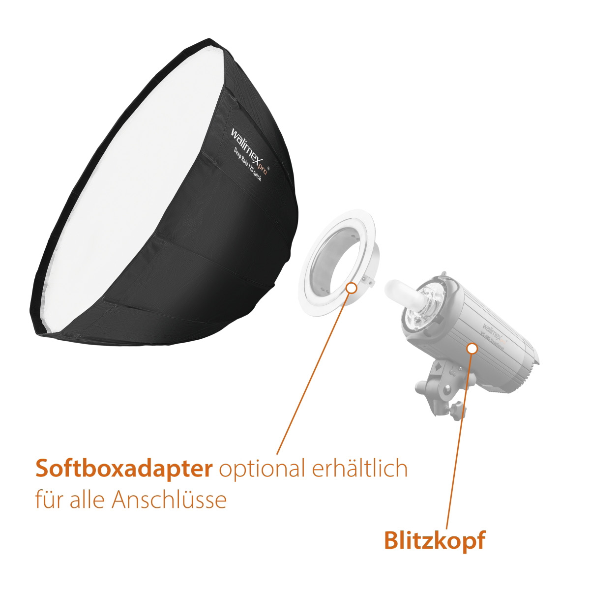 Walimex Pro SL Deep Rota Softbox QA120 Visatec