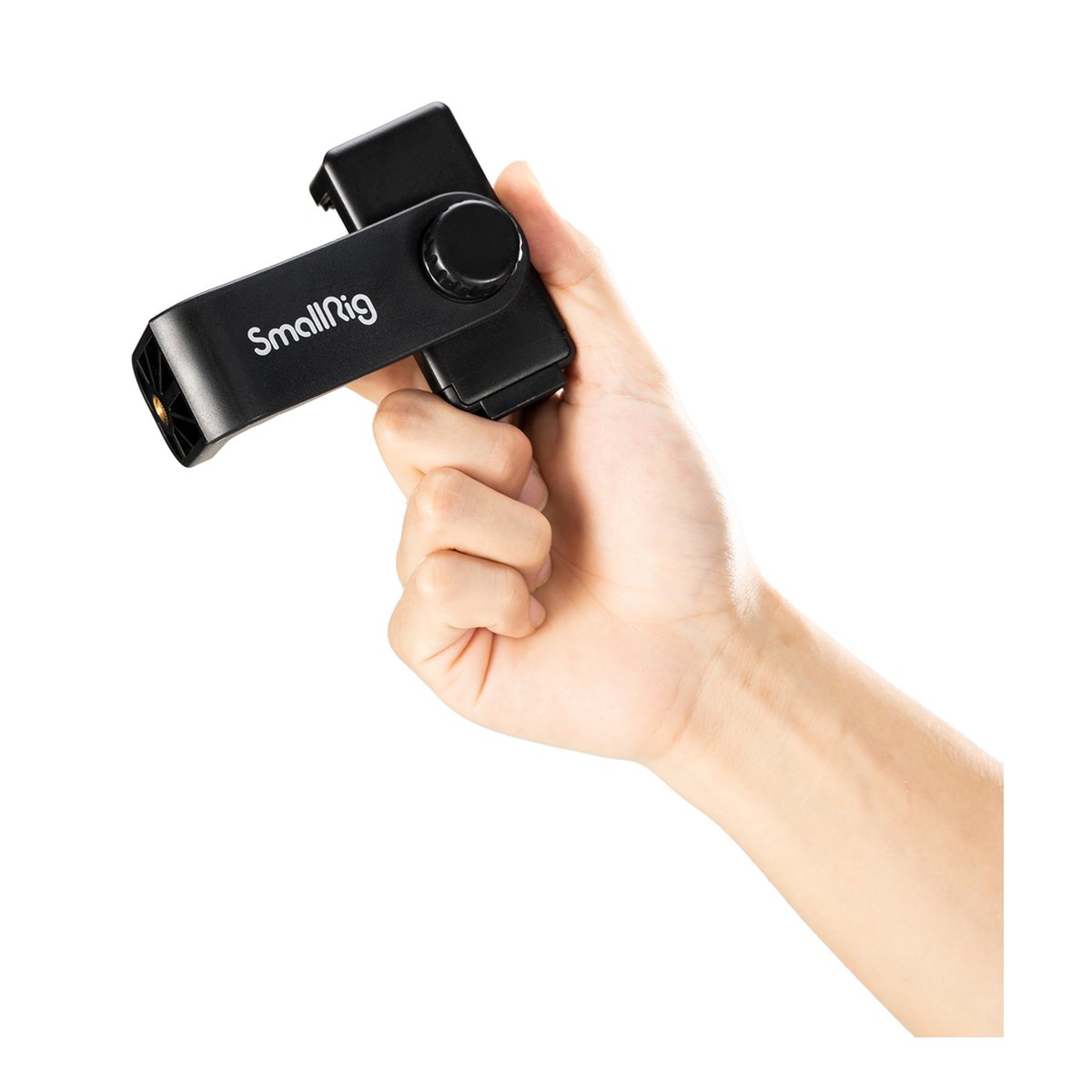 SmallRig 4363 Umkehrbares Live-Streaming Ständer-Kit Encore PT-30 - SmallRig Halterung in der Hand