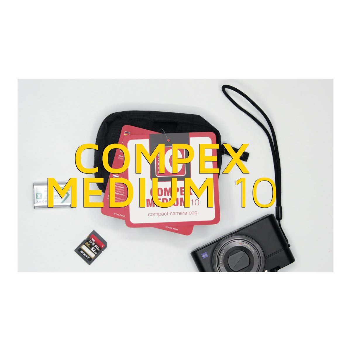Caruba Compex Medium 10 - Lieferumfang: COMPEX MEDIUM 10 Kameratasche, schwarze Kompaktkamera, Sony Speicherkarte & USB-Stick.