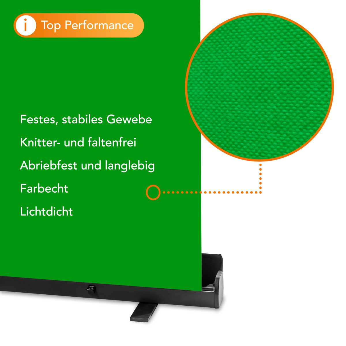 Walimex pro Roll-up Panel Hintergrund grün 155x200