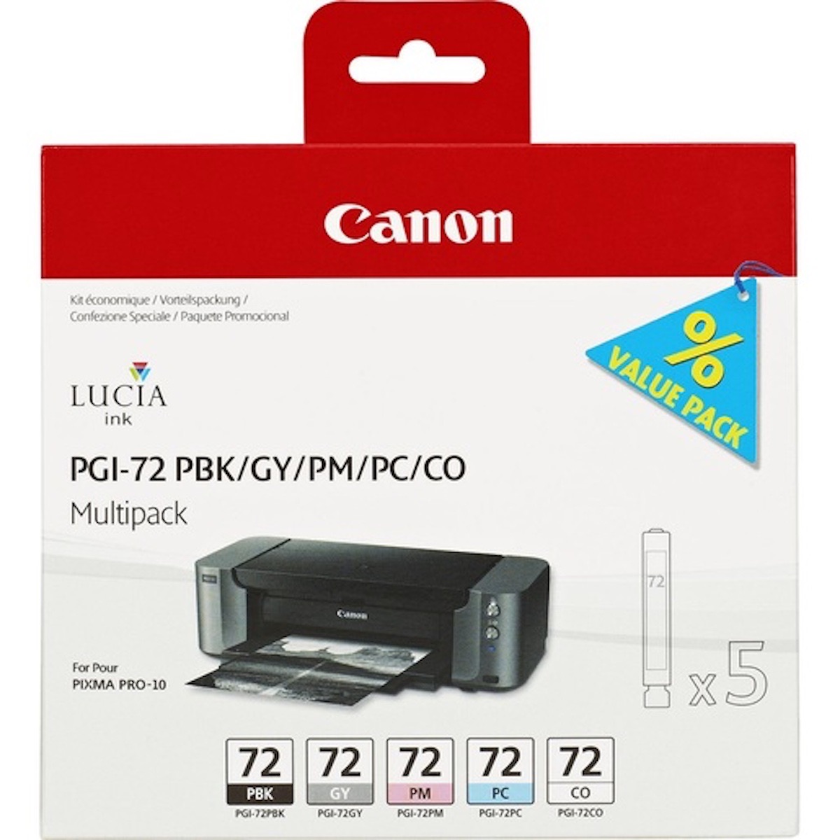 Canon PGI-72 PBK/GY/PM/PC/CO Multipack Tinte