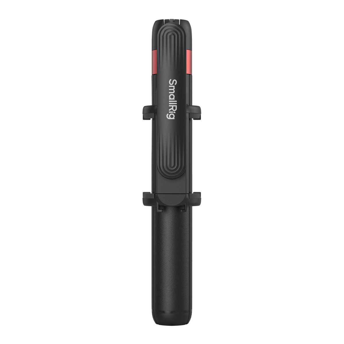 SmallRig 4729 ST-25 Pro schwarz Selfie Stick Stativ - Frontansicht des schwarzen SmallRig Selfie-Sticks/Stativs, zusammengeklappt.