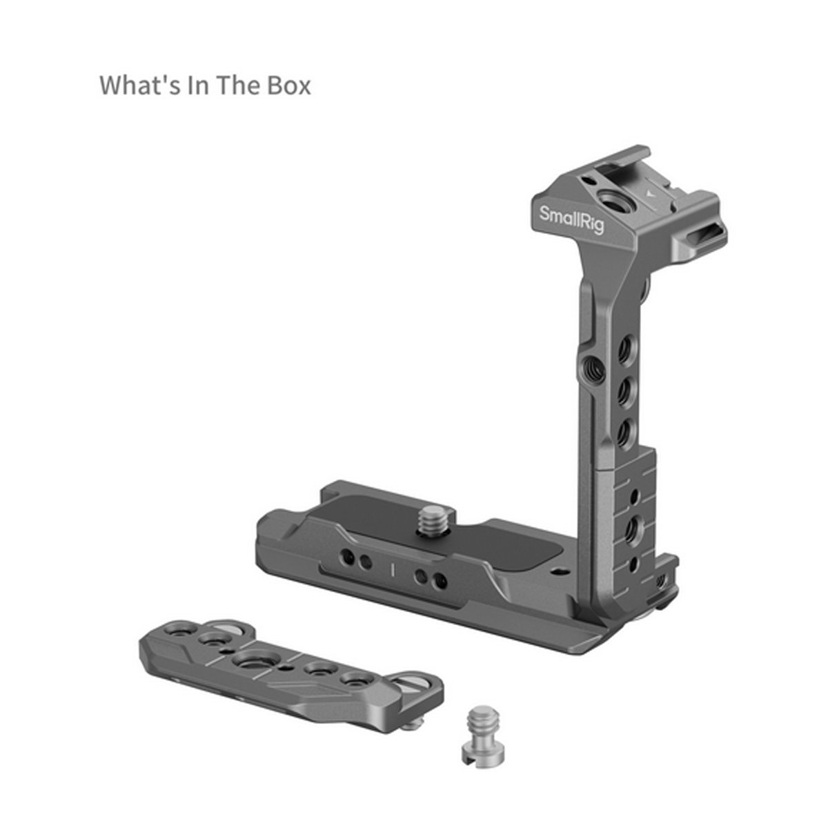 SmallRig 4772 HawkLock QR Half Cage für Sony FX3 / FX30 - Lieferumfang des SmallRig Kamera-Cages mit abnehmbarer Seitenplatte und Schraube