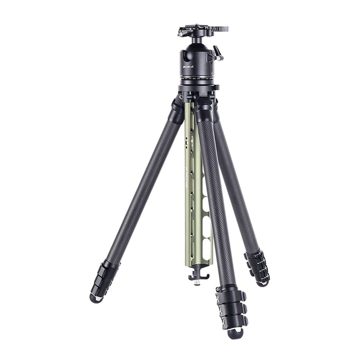 Aoka TS-254C Carbonstativ + DH-45 Kugelkopf Grün