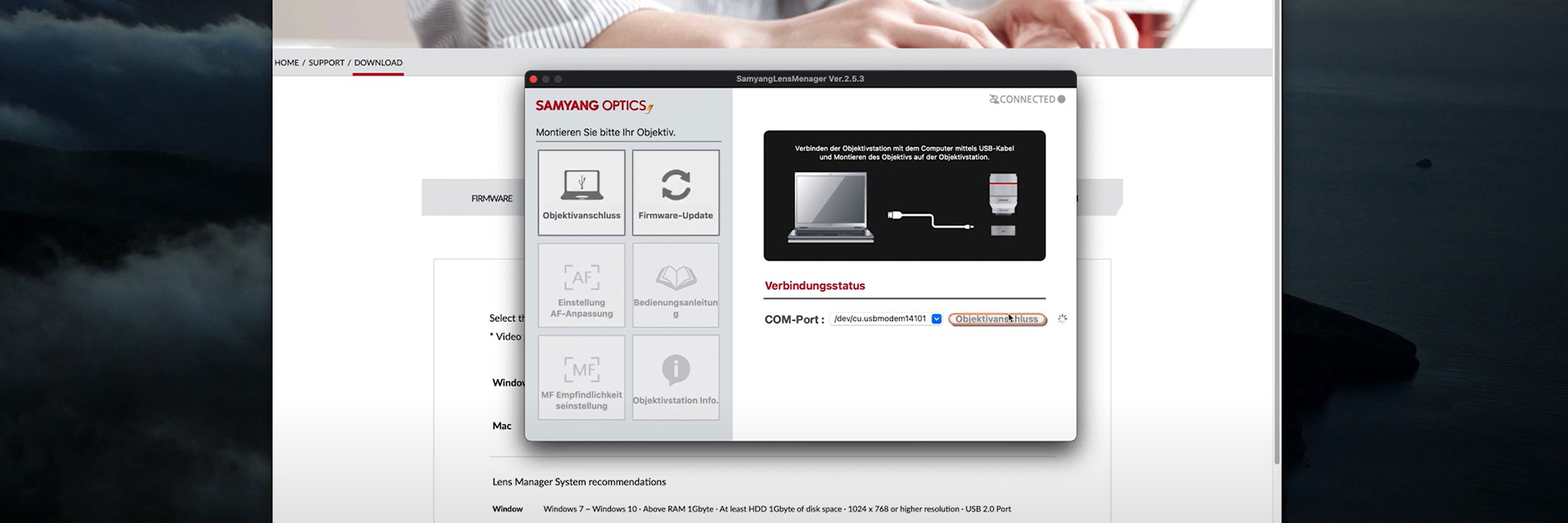 Samyang Lens Station Installation